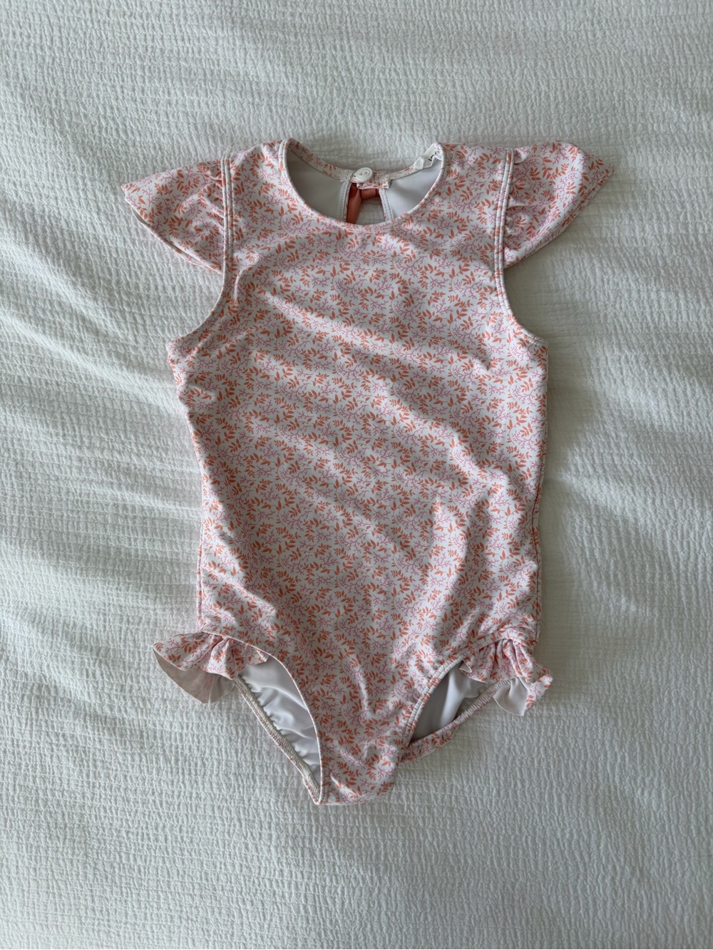 Minnow Pink Floral Swim Top